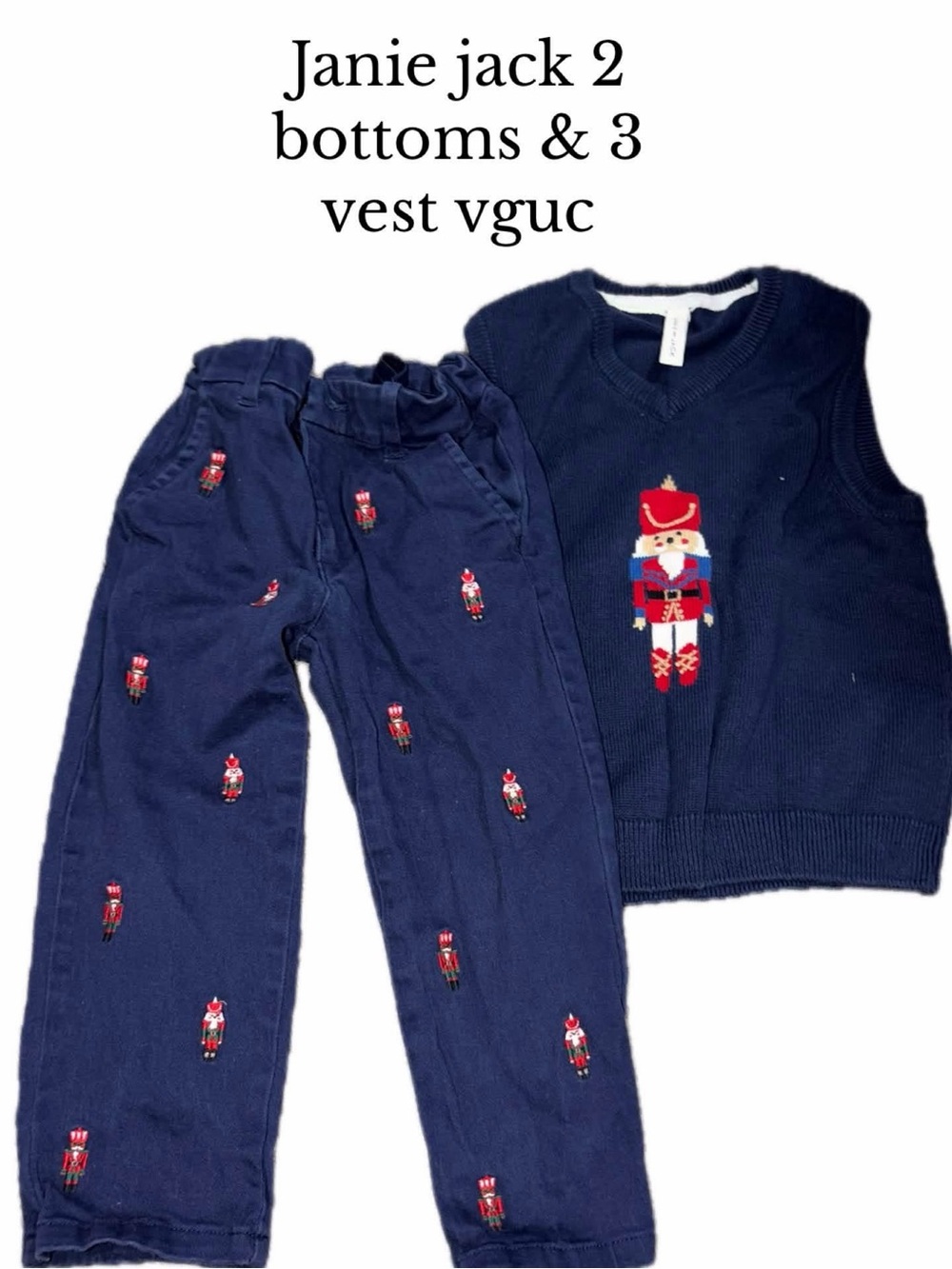 Janie and jack 2-3 nutcracker pants and vest